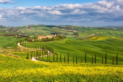 Countryside near Asciano, Tuscany, Italy